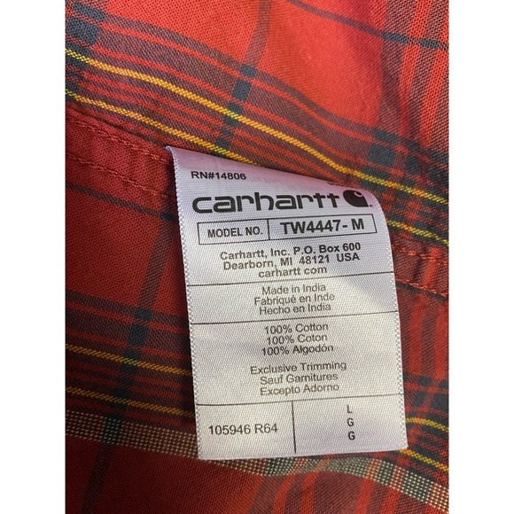 Carhartt Men's Loose Fit Button Down Shirt Size Large - Picture 7 of 10